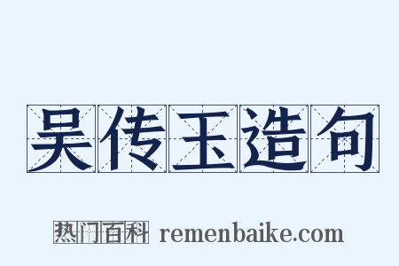 吴传玉造句是什么意思的图片